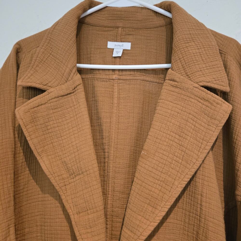 J. Jill XL Pure Jill Cotton Gauze Blazer Oversized Coastal Granny Boho Shacket - Picture 6 of 9